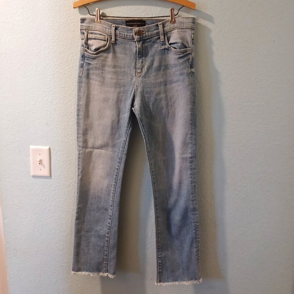 Los Angeles Denim Co. Jeans Size 27 Light Wash Raw Hem Straight Leg